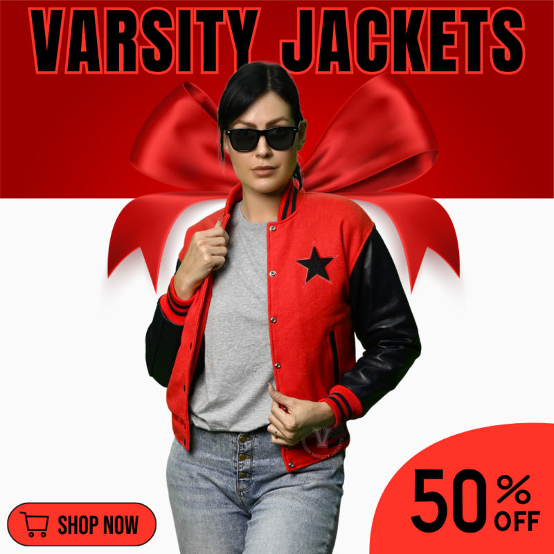 Women Varsity Jackets Wool Leather