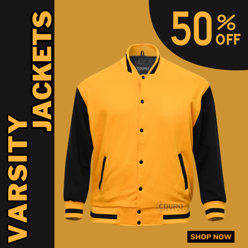 Custom Varsity Jackets Gold