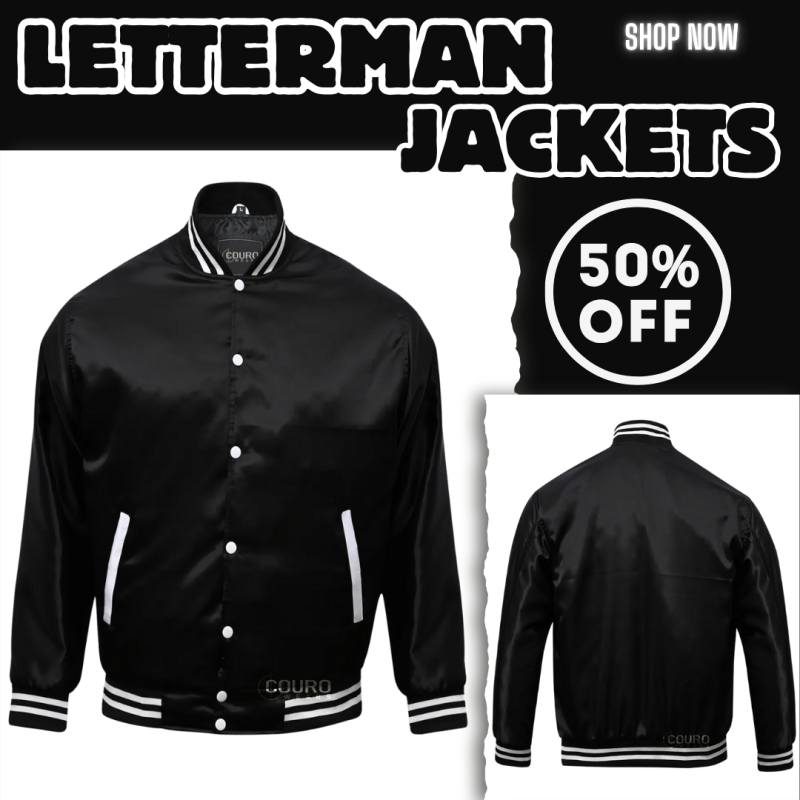 Custom Letterman Jackets Black